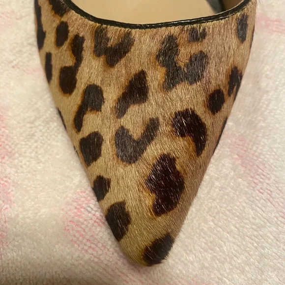 Aldo Leopard Print Pony Fur Heels - Picture 4 of 4